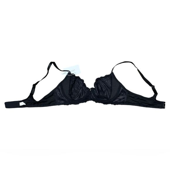 OGET, Black Mesh Bralette, Straps Snap from the Back, Size 38C, NWT - Picture 4 of 7